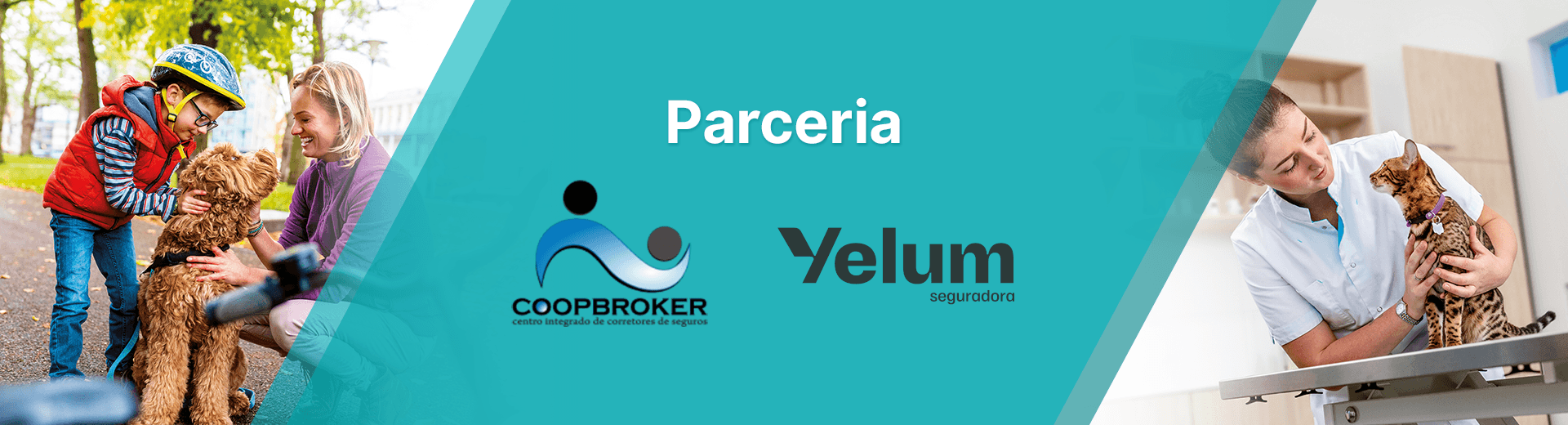 Parceria com as empresas Coopbroker Corretora de Seguros e Yelum Seguros
